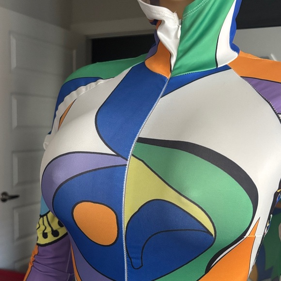 Colorful Abstract Jumpsuit - Picture 3 of 6